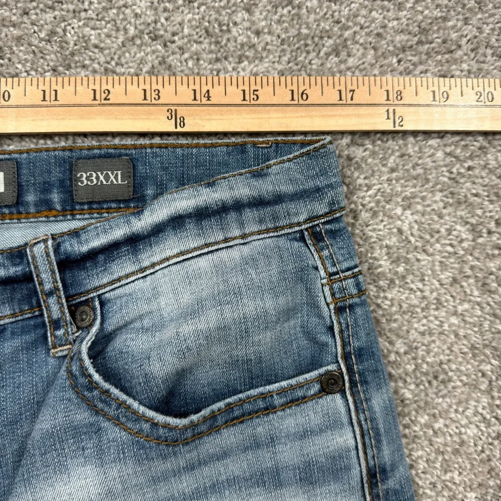 BKE Tyler Jeans Men's 33 XXL Straight Leg Blue Stretch Denim 38 Inseam